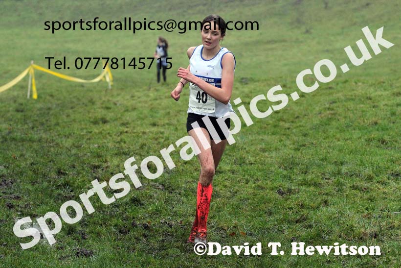 Girls under-15s, NECAA Junior Cross Country Relays, Thornley Farm, Peterlee, Saturday, December 12th. Photo: David T. Hewitson/Sports for All Pics